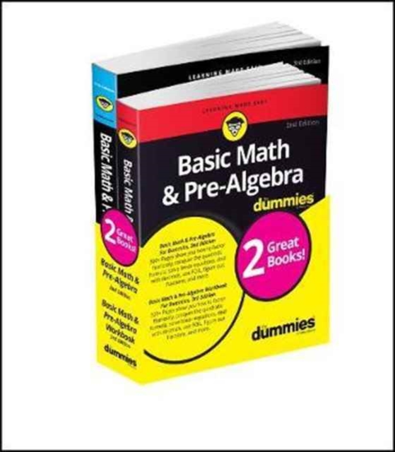 Basic Math & Pre-Algebra For Dummies Book + Workbook Bundle