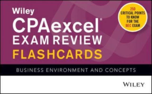 Wiley's CPA Jan 2022 Flashcards: Business Environment and Concepts