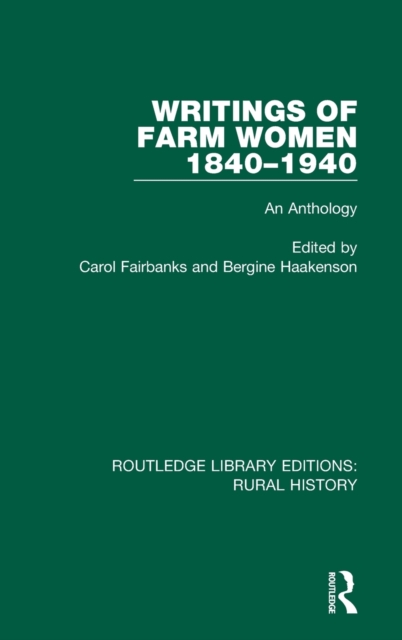 Writings of Farm Women, 1840-1940