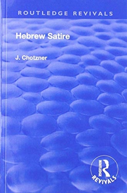 Revival: Hebrew Satire (1911)