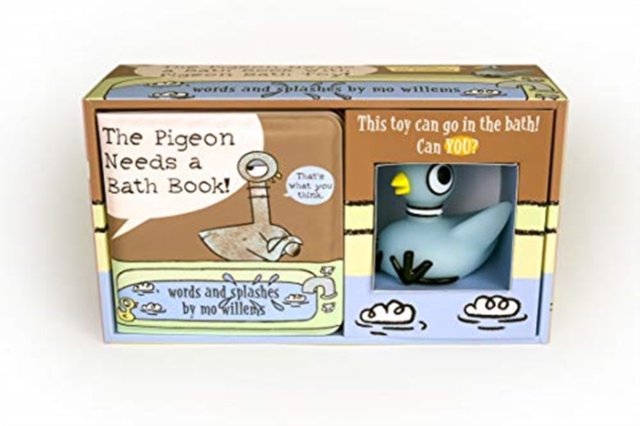 PIGEON NEEDS A BATH BOOK WITH PIGEON BAT