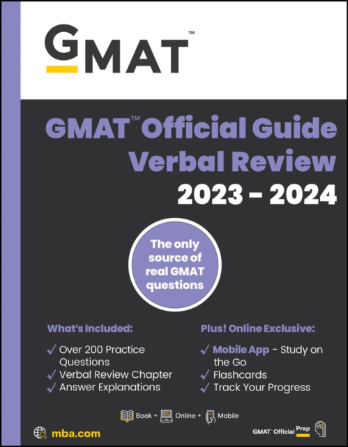 GMAT Official Guide Verbal Review 2023-2024: Book + Online Question Bank