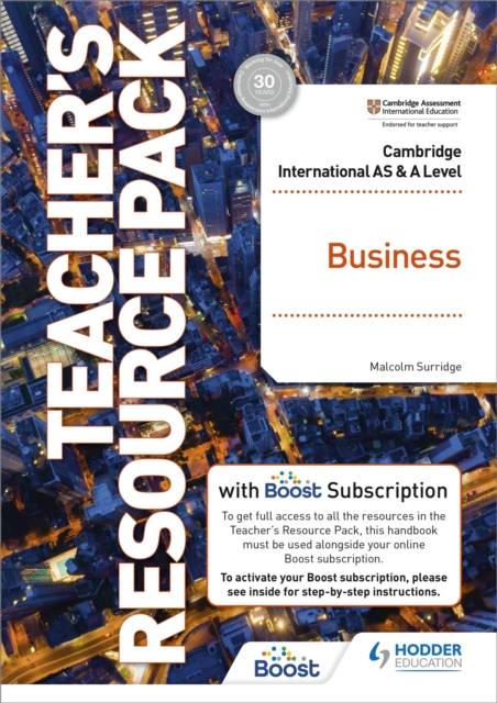 Cambridge International AS & A Level Business Teacher's Resource Pack with Boost Subscription