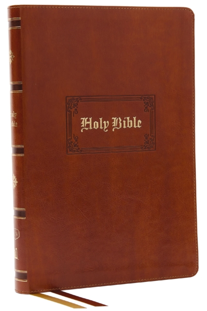KJV Bible, Giant Print Thinline Bible, Vintage Series, Leathersoft, Tan, Red Letter, Thumb Indexed, Comfort Print: King James Version