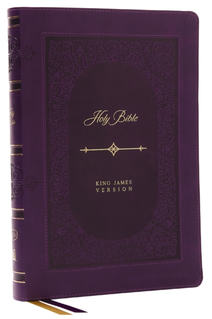 KJV Bible, Giant Print Thinline Bible, Vintage Series, Leathersoft, Purple, Red Letter, Thumb Indexed, Comfort Print: King James Version