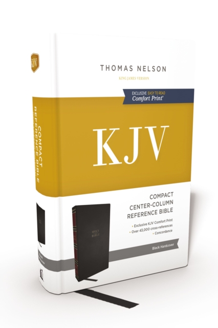 KJV, Compact Center-Column Reference Bible, Hardcover, Red Letter, Comfort Print