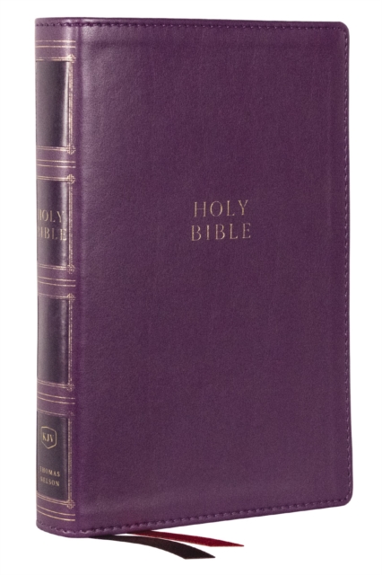 KJV, Compact Center-Column Reference Bible, Leathersoft, Purple, Red Letter, Thumb Indexed, Comfort Print