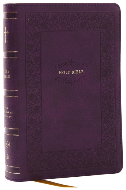 NKJV, Compact Paragraph-Style Reference Bible, Leathersoft, Purple, Red Letter, Comfort Print