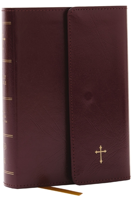 KJV Holy Bible, Compact Reference Bible, Leatherflex, Burgundy with flap, 43,000 Cross-References, Red Letter, Comfort Print