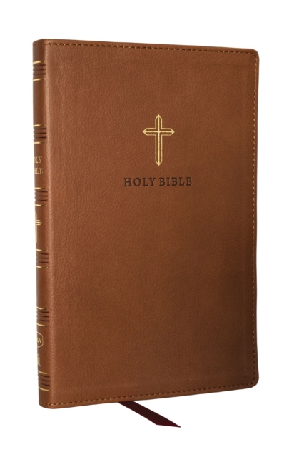 NKJV Holy Bible, Ultra Thinline, Brown Leathersoft, Red Letter, Comfort Print