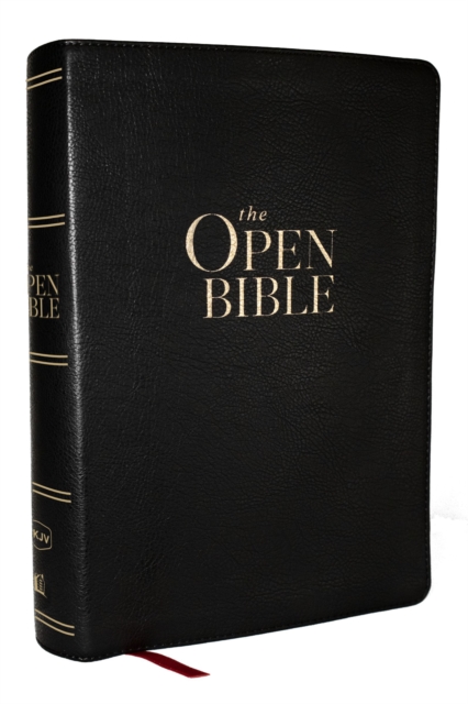 Open Bible: Read and Discover the Bible for Yourself (NKJV, Black Leathersoft, Red Letter, Comfort Print)