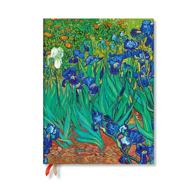Van Gogh’s Irises Ultra 18-month Vertical Hardback Dayplanner 2025 (Elastic Band Closure)