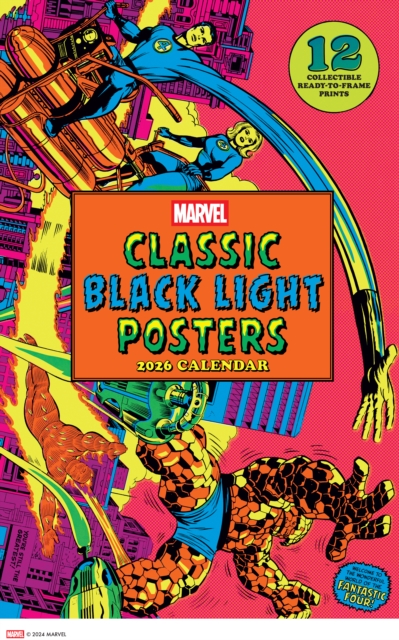 Marvel Classic Black Light 2026 Poster Calendar with 12 Frameable Prints