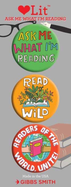 Ask Me What I'm Reading 3 Badge Set