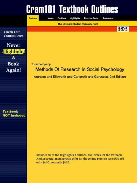 Studyguide for Methods of Research in Social Psychology by Al, Aronson Et, ISBN 9780070024663