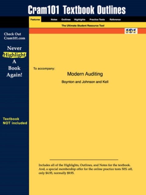 Studyguide for Modern Auditing by Kell, ISBN 9780471189091