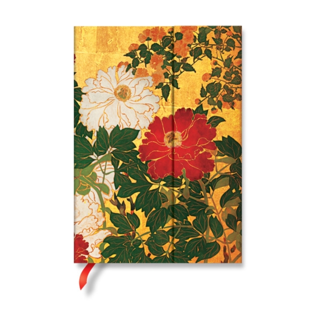 Natsu (Rinpa Florals) Midi Unlined Hardback Journal (Wrap Closure)