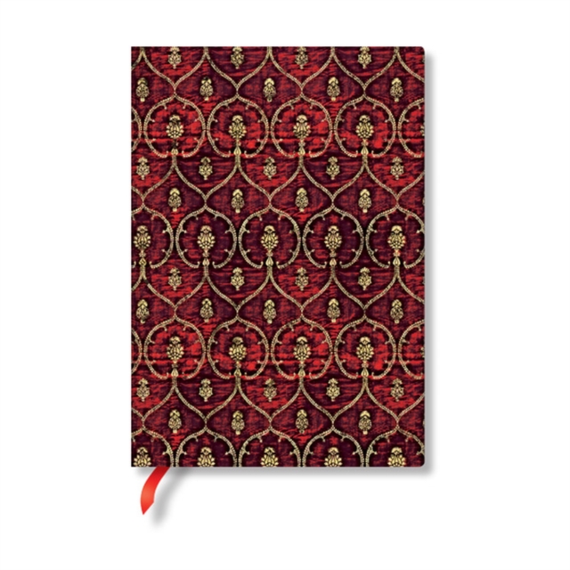 Red Velvet Midi Lined Softcover Flexi Journal (Elastic Band Closure)