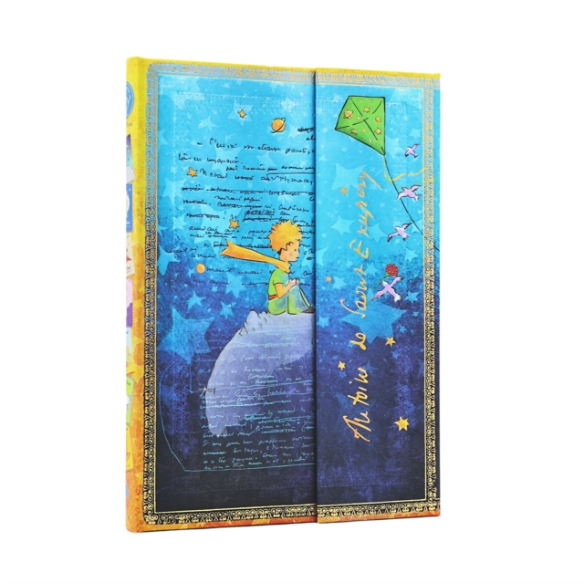 Saint-Exupery, The Little Prince (Embellished Manuscripts Collection) Midi Unlined Hardcover Journal (Wrap Closure)