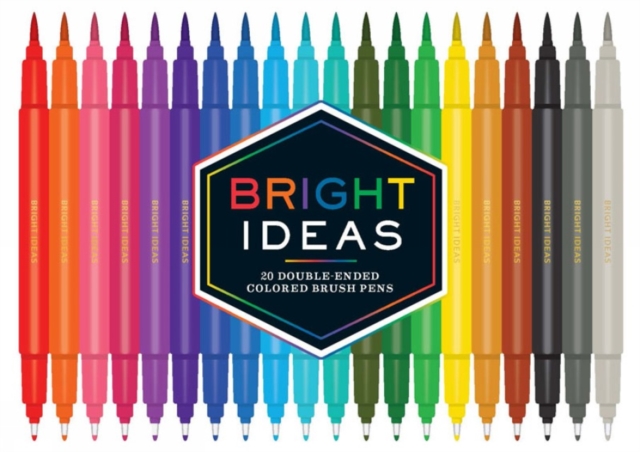 Bright Ideas: 20 Double-Ended Colored Brush Pens