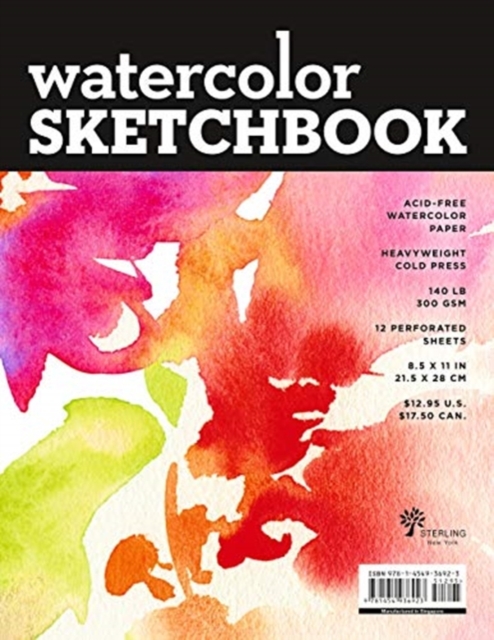 Watercolor Sketchbook (Large Black Fliptop Spiral - Landscape)