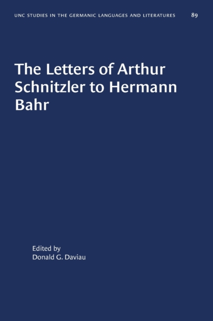 Letters of Arthur Schnitzler to Hermann Bahr