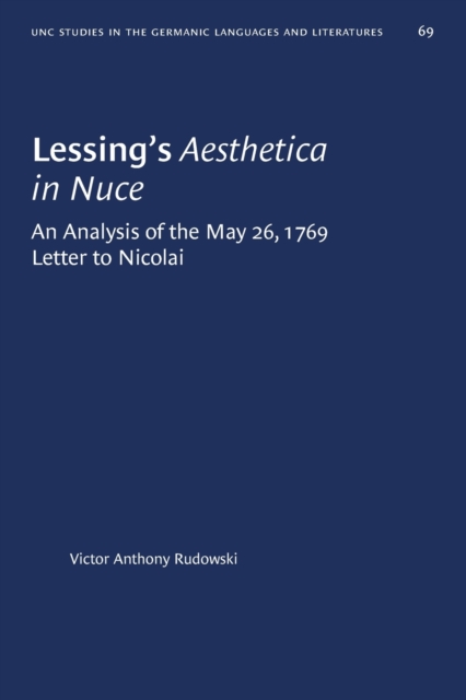 Lessing's Aesthetica in Nuce