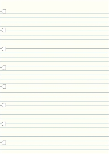 Filofax A5 Notebook refill - ruled paper white