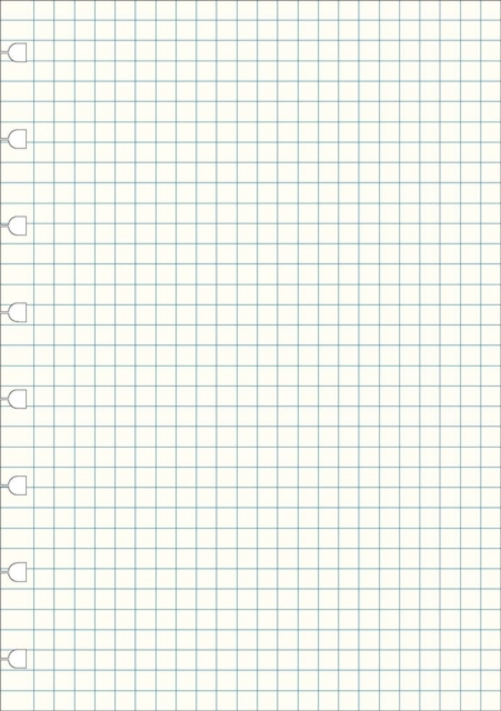 Filofax A5 Notebook refill - squared paper white