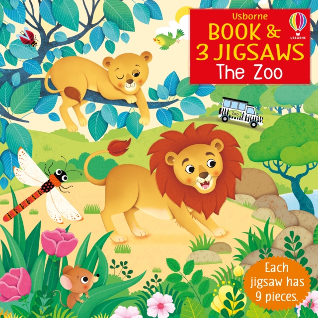 Usborne Book and 3 Jigsaws: The Zoo