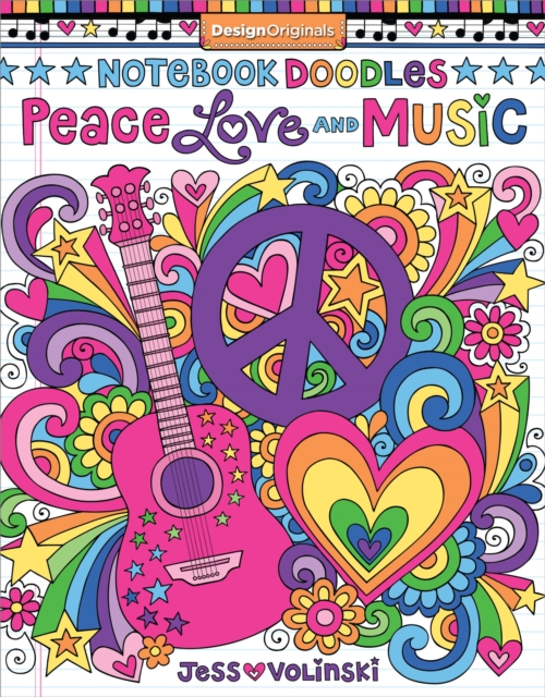 Notebook Doodles Peace, Love, and Music