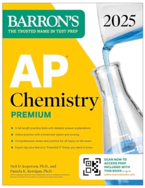 AP Chemistry Premium, 2025: 6 Practice Tests + Comprehensive Review + Online Practice