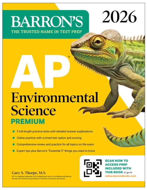 AP Environmental Science Premium, 2026: Prep Book With 5 Practice Tests + Comprehensive Review + Online Practice