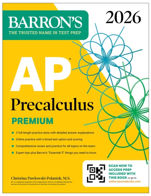 AP Precalculus Premium, 2026: Prep Book with 3 Practice Tests + Comprehensive Review + Online Practice