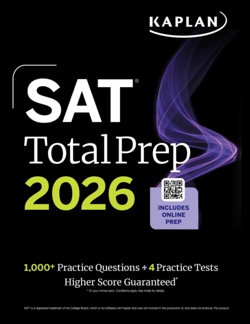 SAT Total Prep 2026: Includes 4 Full Length Practice Tests, 1,100+ Practice Questions + 1 Year Access to Online Quizzes and Video Lessons and Tutorials