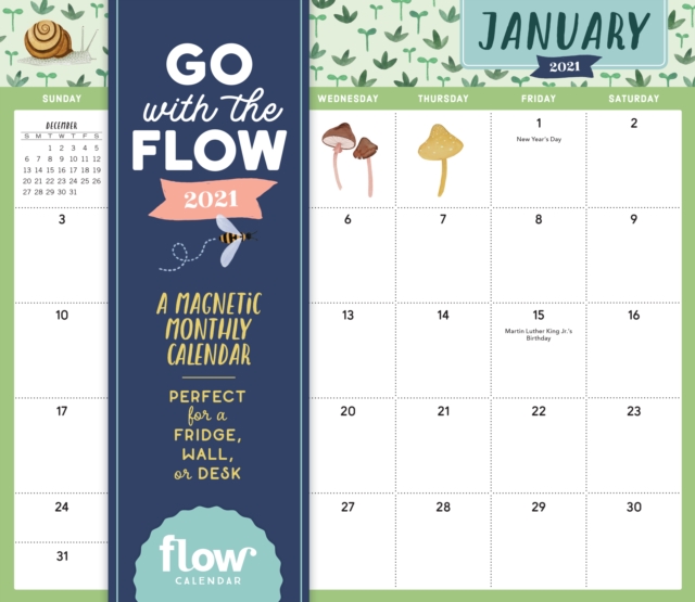Go with the Flow Desk Calendar 2021