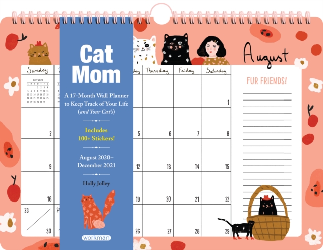 Cat Mom Personal 17-Month Wall Calendar 2021