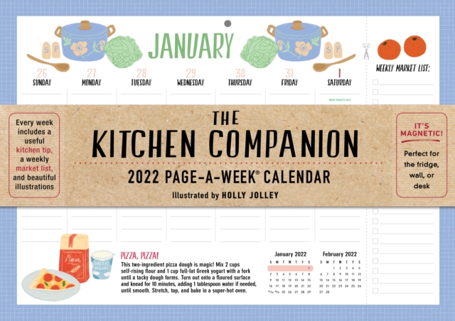Kitchen Companion Page-A-Week Calendar 2022