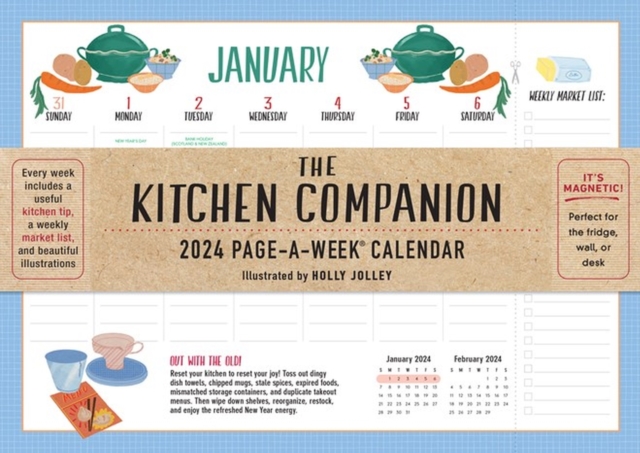 Kitchen Companion Page-A-Week Calendar 2024