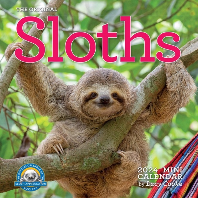 Original Sloths Mini Wall Calendar 2024