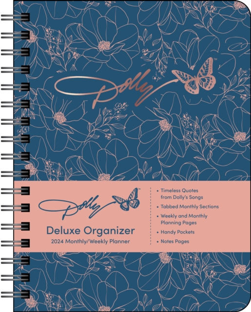 Dolly Parton Deluxe Organizer 2024 Hardcover Monthly/Weekly Planner Calendar