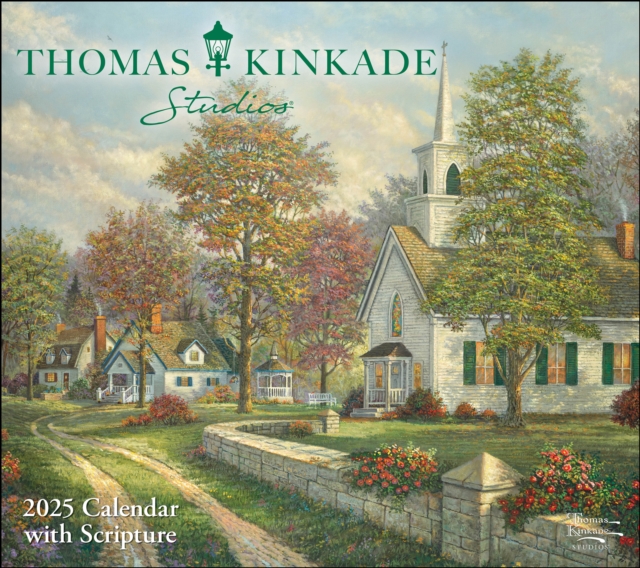 Thomas Kinkade Studios 2025 Deluxe Wall Calendar with Scripture