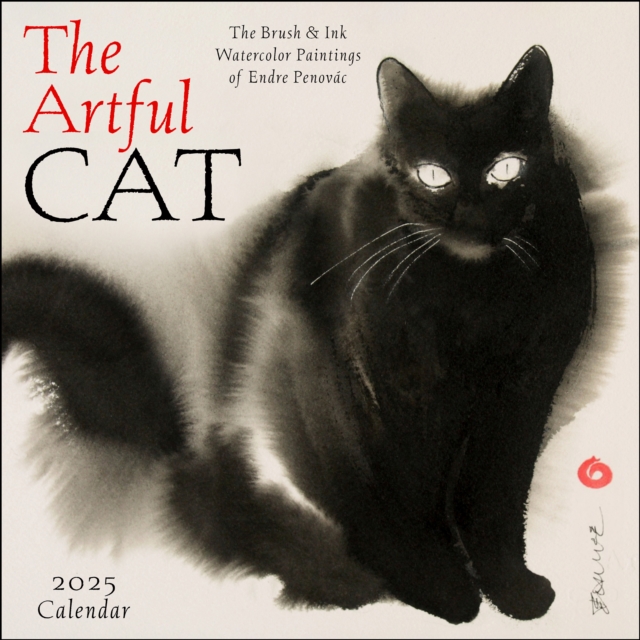 Artful Cat 2025 Wall Calendar