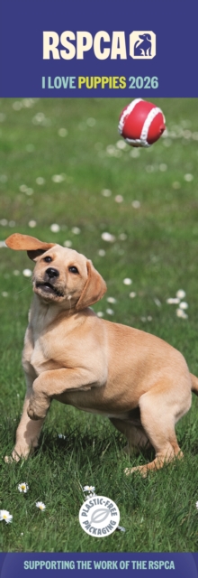 Rspca I Love Puppies Slim Calendar 2026