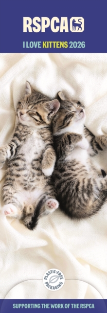 Rspca I Love Kittens Slim Calendar 2026