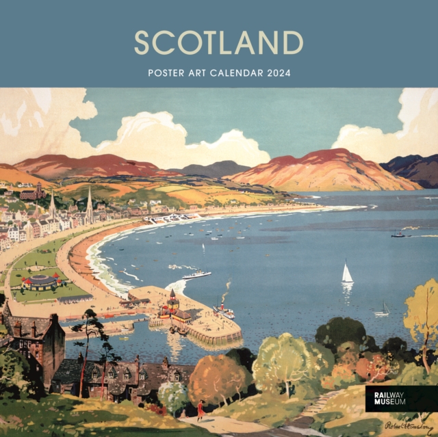 Scotland Poster Art National Railway Museum Wiro Wall Calendar 2024