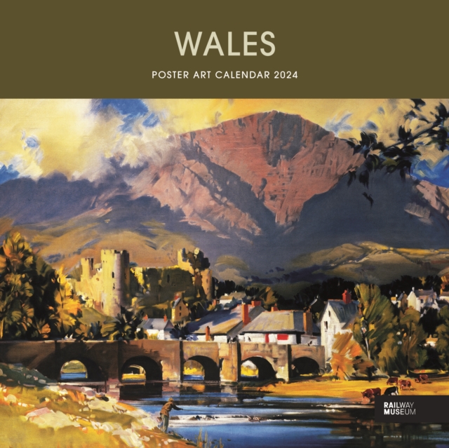 Wales Poster Art National Railway Museum Wiro Wall Calendar 2024