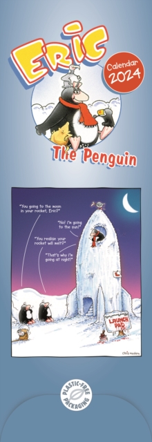 Eric the Penguin Slim Calendar 2024