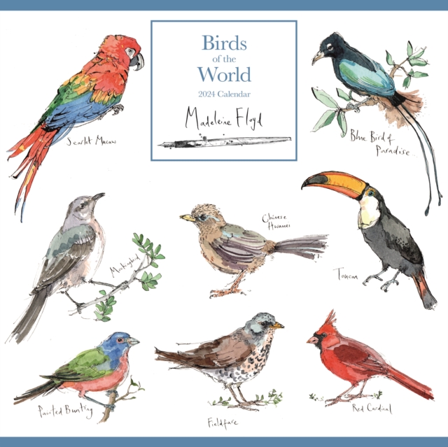 Madeleine Floyd, Birds of the World Square Wall Calendar 2024