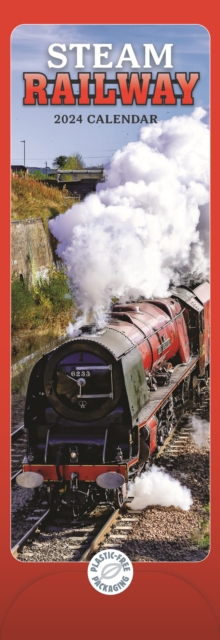 Steam Railway Slim Calendar 2024